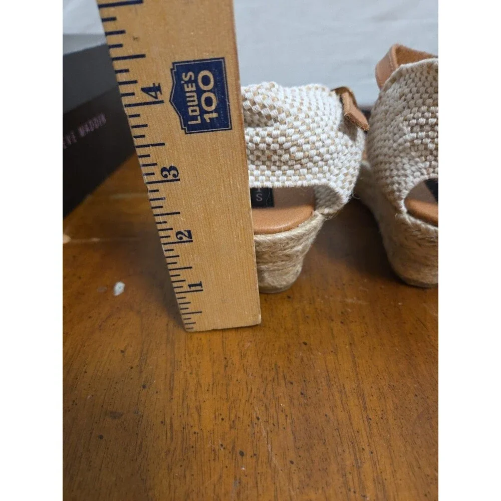 Steven By Steve Madden Andreea Black Suede Espadrilles Sandal Shoes Size 6